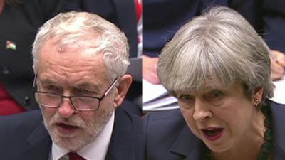 Jeremy Corbyn and Theresa May