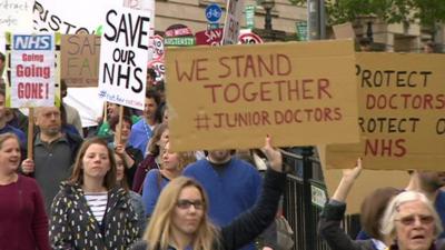 Protest for junior doctor dispute