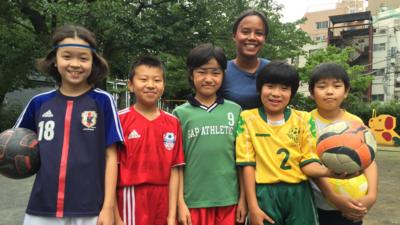 Leah spoke to some Japanese kids