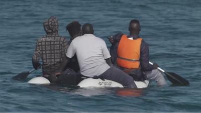 Migrants in boat