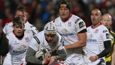 Ulster's Luke Marshall against Edinburgh