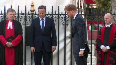 David Cameron and Prince Harry