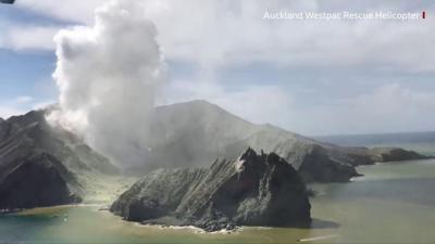 Volcano eruption in NZ