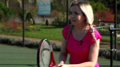 Jen Copestake playing tennis