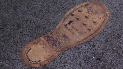 Boot print at Preston Station