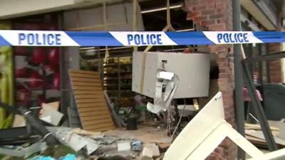 Scene of attempted cash machine raid