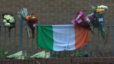 Flowers left in West Walk