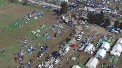 The Idomeni crossing at Greece's border with Macedonia