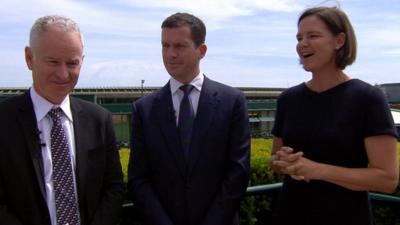 John McEnroe, Tim Henman and Lindsay Davenport