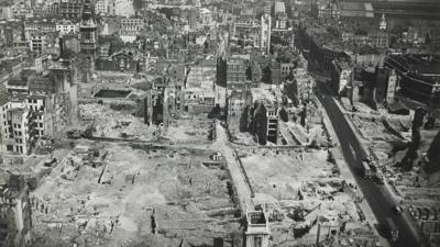 View across City of London, 1945