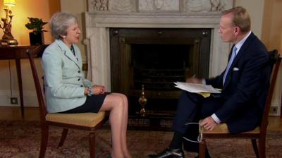 Theresa May and John Dickerson