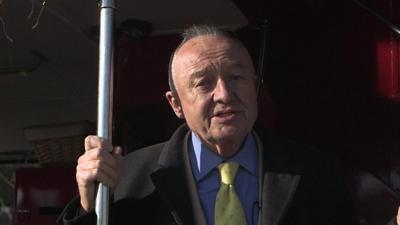 Ken Livingstone on a bus