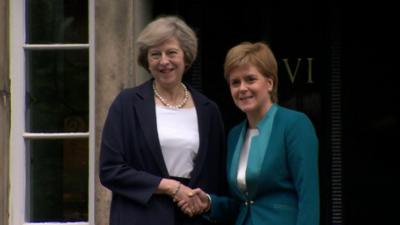 Theresa May and Nicola Sturgeon