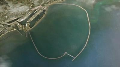 Artist's impression of tidal lagoon