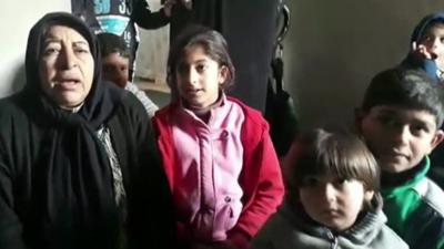 Syrian civilians displaced by fighting between Turkish and Kurdish forces in Afrin