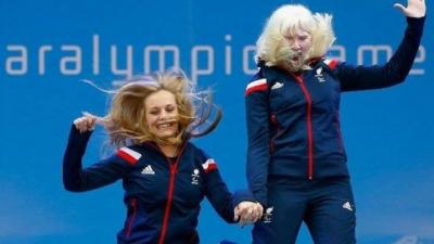 Jumping for joy as Kelly Gallagher won gold in Sochi