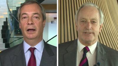 Nigel Farage and Neil Hamilton