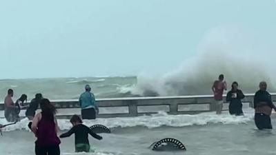 Waves churn at Key West