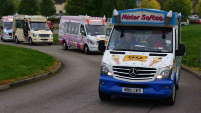 The world record-holding ice cream vans.