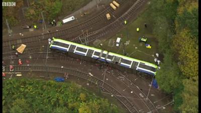 derailed tram