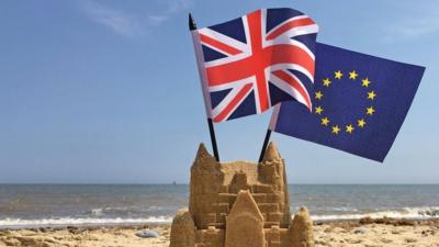 Brexit sandcastle