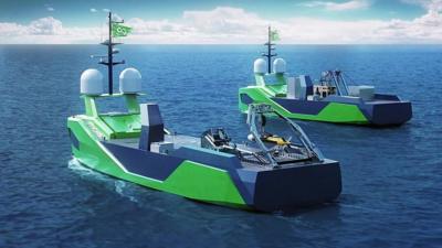 Artwork of Armada USVs