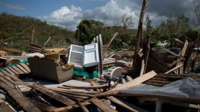 Homes destroyed in Chamela, Mexico after Hurricane Patricia