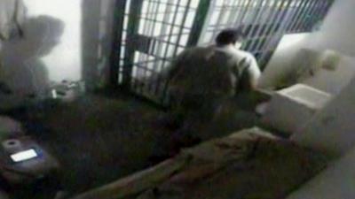 Guzman about to leave his cell, caught on CCTV