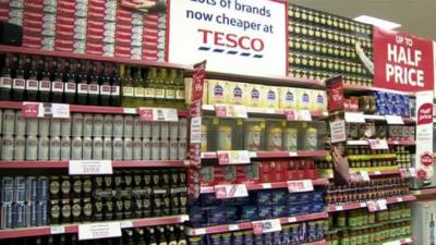 Tesco shelves