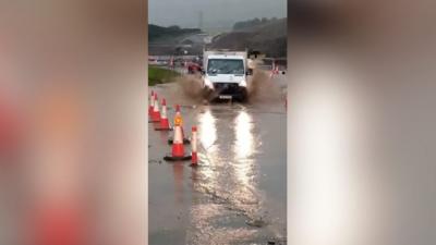 Flooded road