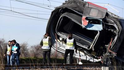 Police at scene of the crash