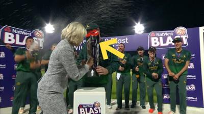 'Ouch' - When trophy presentations go wrong...