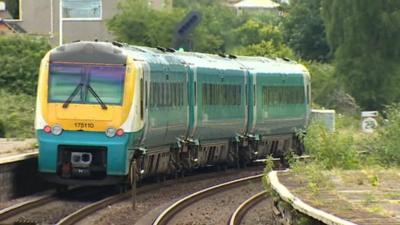 Arriva train in north Wales