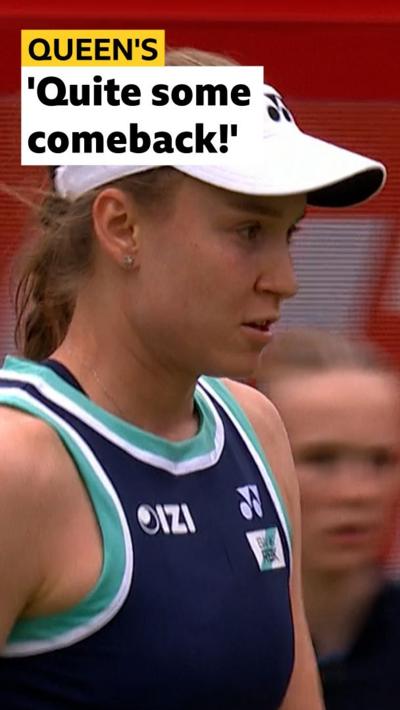 Elena Rybakina on court