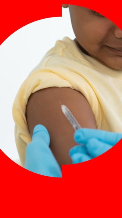 A child receiving an injection