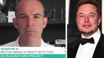 Martin Lewis deepfake next to picture of Elon Musk