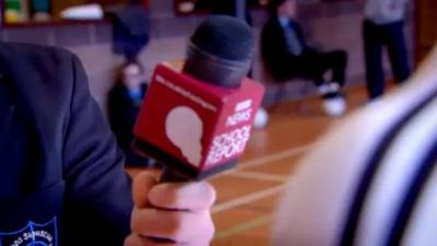 A BBC School Reporter in action