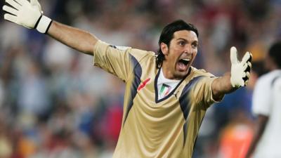 Relive some of Gianluigi Buffon's best saves during the 2006 World Cup in Germany, where Italy lifted the trophy after beating France on penalties.