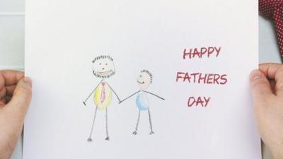 Father's Day card and tie.