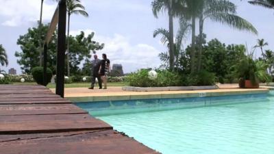 Hotel pool, Grand Bassam