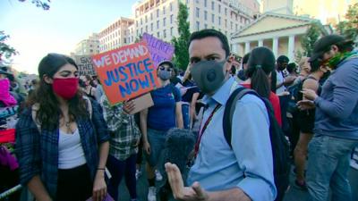 Journalist Ali Maqbool at Black Lives Matter protest