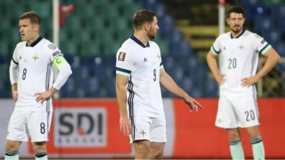 Northern Ireland players after defeat to Bulgaria