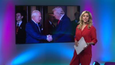 Jenny on the Newsround set