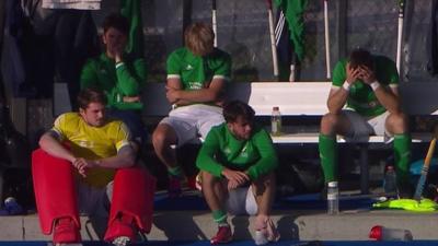Ireland player dejected after defeat to Canada