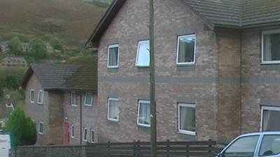 External shot of Brithdir Care Home near Bargoed in Wales