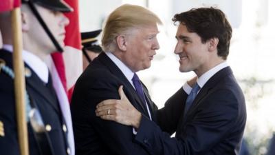 Trump and Trudeau meet at the White House