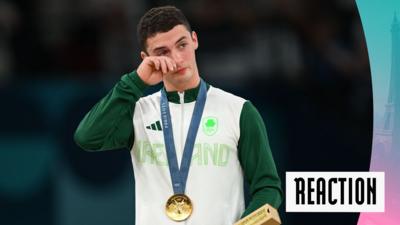 Watch Rhys McClenaghan's interview after winning gold in the men's pommel horse at the Paris 2024 Olympics 