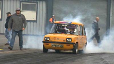 1974 Enfield 8000 at Santa Pod