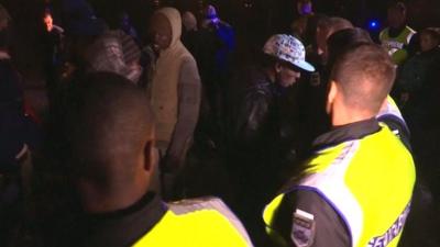 Police in Calais overnight