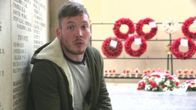 Martin at Somme memorial